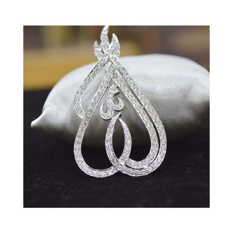 Artistic Jewels ALLAH Pendant For Women in Silver(Chandi)