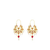 Artistic Jewels Meena, Polki & Chatam Earrings For Women In Silver(Chandi)