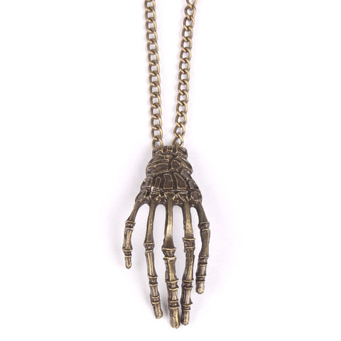 Skeleton Hand Necklace