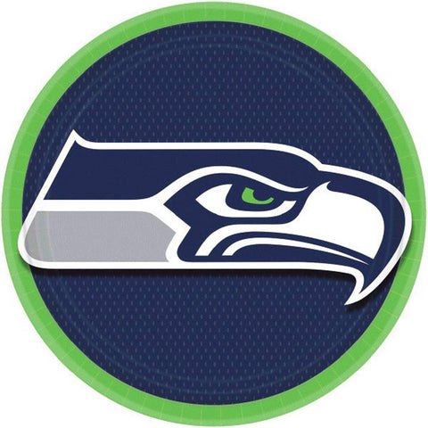 Seattle Seahawks Round Plates | x 8