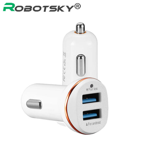 Universal USB Car Charger 2 Dual Ports Intelligent Car-charger Portable Charge Adapter For iphone Samsung Smartphone Chargering